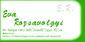 eva rozsavolgyi business card